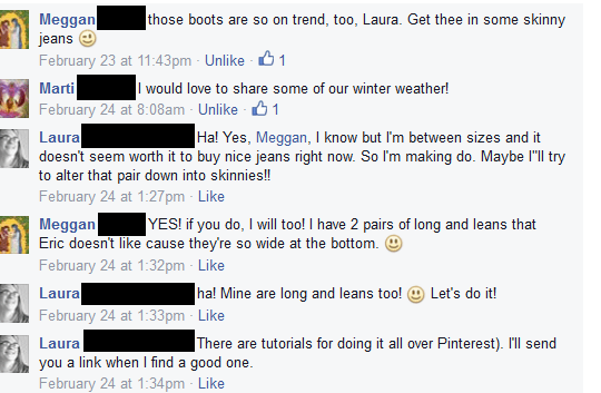 FB jeans discussion