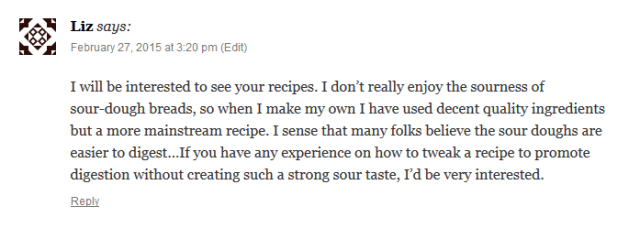 Liz's bread question